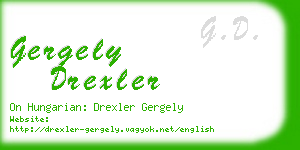 gergely drexler business card